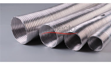 0.08-0.2 Mm Thickness Semi Rigid Aluminium Ducting , Fire Resistant HVAC Air Ducts