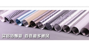 0.08-0.2 Mm Thickness Semi Rigid Aluminium Ducting , Fire Resistant HVAC Air Ducts